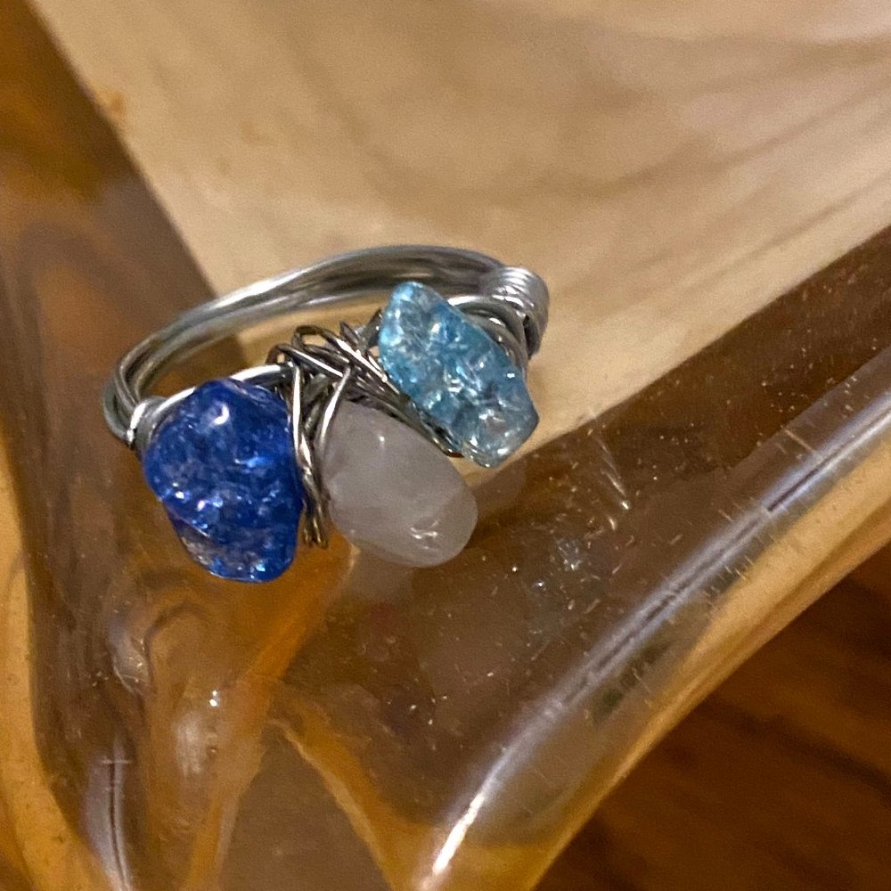 Handmade crystal ring - Picture 2 of 3